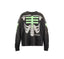 Saint Michael Skeleton Ribcage Print Knit Sweatshirt