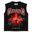 GLAZA GOD Presence – Heavyweight Acid Wash Sleeveless Tee -Red
