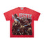 Majestik “Football Bears” Rhinestone Vintage Tee(Red)
