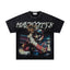 Majestik “Victory Lap” Racing Skeleton Rhinestone Vintage Tee(Black)