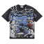 Majestik “Storm Eagle” Football Rhinestone Vintage Tee(Black)