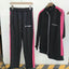Palm Angels Black Pink Side Stripe Tracksuit 2 Piece Set Zip Jacket + Sweatpants Unisex Streetwear