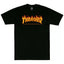 Thrasher Classic Yellow-Orange Fire Logo Black Everyday Street-Style T-Shirt