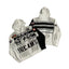 Vale Forever Valley Dreams Colorblock & Striped Vintage Full-Zip Hoodie white