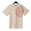 Palm Angels Cream Circular Gothic Logo Tee