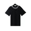 Palm Angels Neck Logo Oversized Black Tee