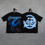 GLAZA GOD Men's Y2K Graphic Oversized T-Shirt – Vintage Streetwear Double-Sided Print Casual Tee