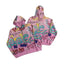 Vale Forever All-Over Vale Graffiti Print Vintage Wash Full-Zip Hoodie pink