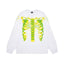 STUSSY Ribcage Graphic Long Sleeve Tee – White