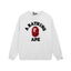BAPE Red Camo Ape Head Crewneck Sweatshirt White