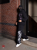 GLAZA GOD Sweatshirt Sets -BLACK
