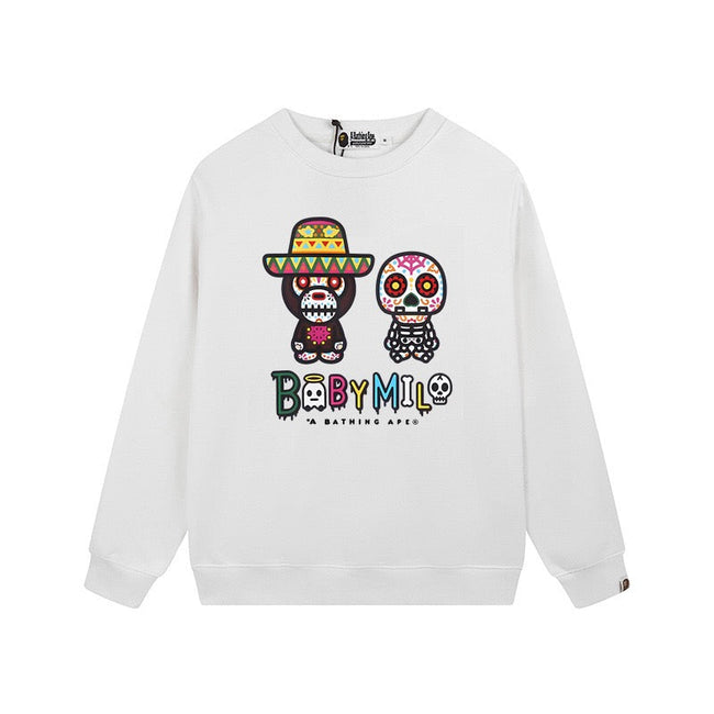 BAPE Baby Milo Skull Graphic Crewneck Sweatshirt Hover Image