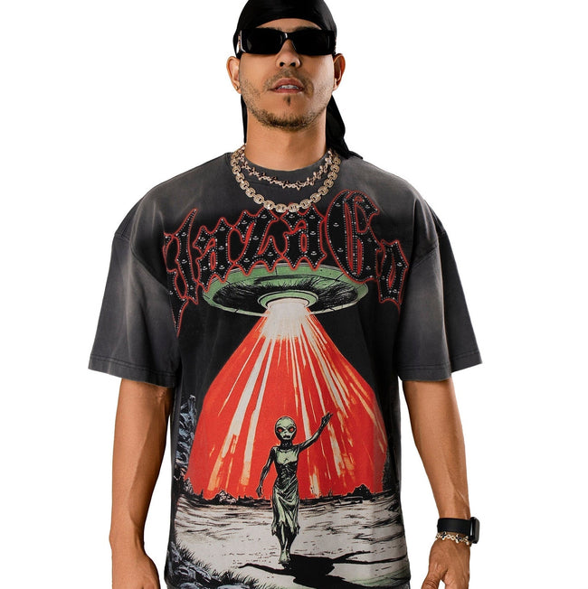 GLAZA GOD Nave- Heavyweight Acid Wash Oversized Tee Hover Image