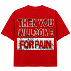 GLAZA GOD Flowers - Heavyweight Terry Oversized Tee- Red