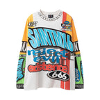 Saint Michael Graffiti Collage & Slogan Print Long Sleeve