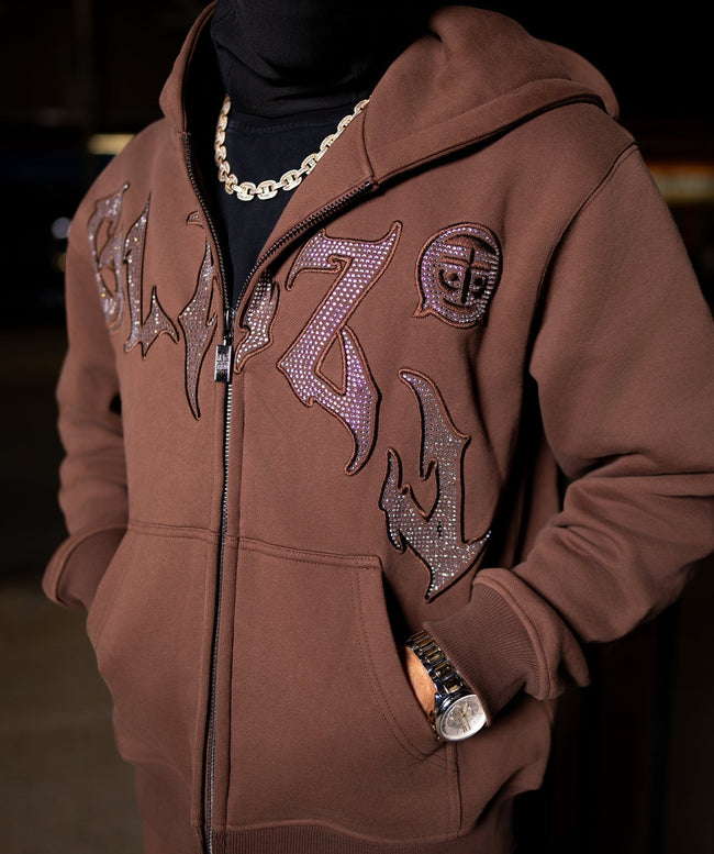 GLAZA GOD Sweatshirt Sets -BROWN Main Image