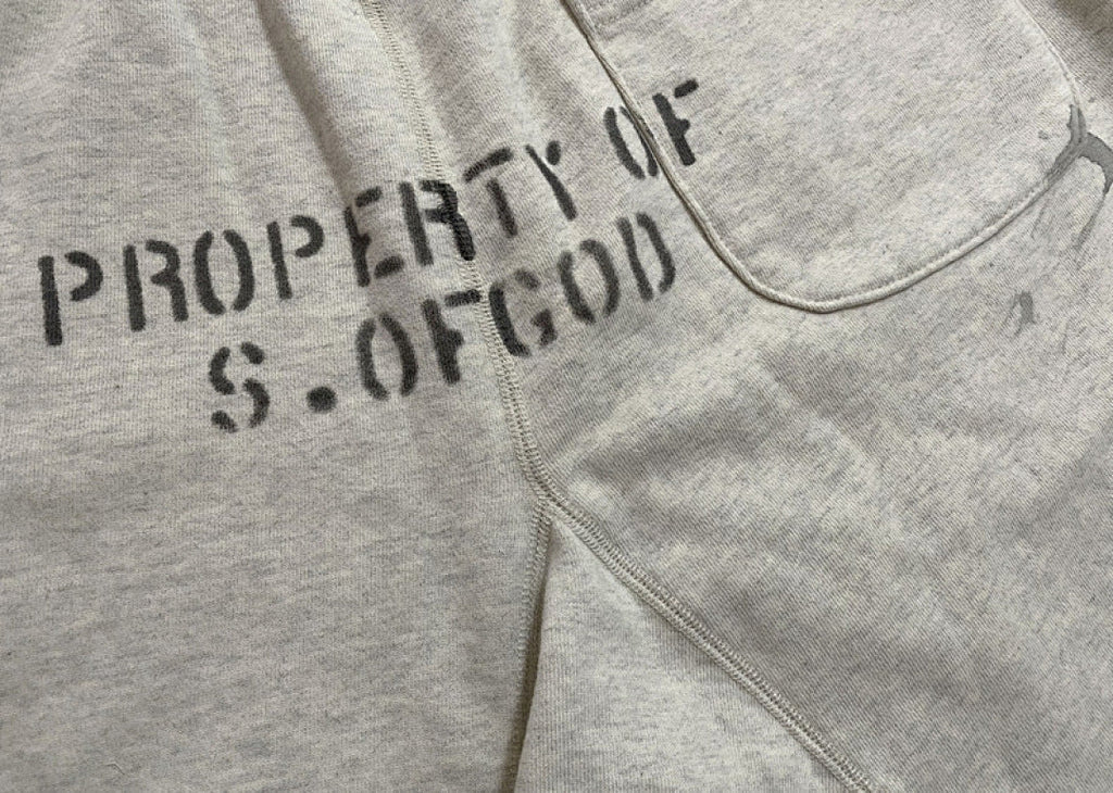 Saint Michael Praying Hands & Bold Lettering Sweat Shorts