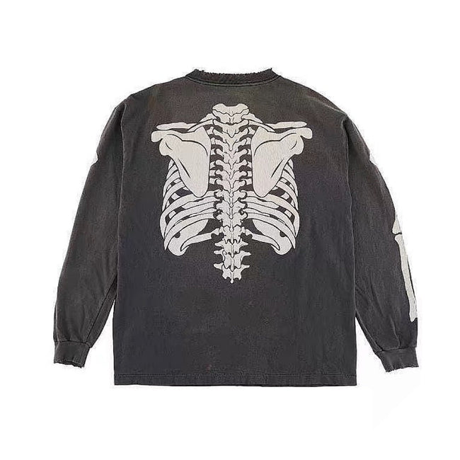 Saint Michael Skeleton Ribcage Graphic Long Sleeve Sweatshirt Main Image