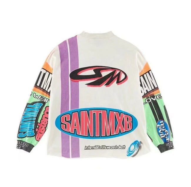 Saint Michael Graffiti Collage & Slogan Print Long Sleeve Main Image