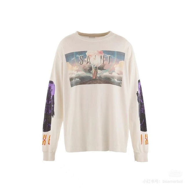 Saint Michael Fine Art Graphic & Back Typography Sweatshirt Hover Image