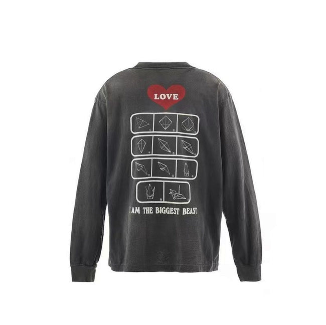 Saint Michael Love Patchwork Graphic Sweatshirt Main Image