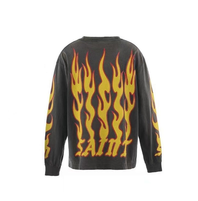 Saint Michael Soul On Fire Flame Sleeve Sweatshirt Main Image