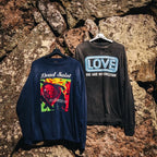 Saint Michael Love Patchwork Graphic Sweatshirt