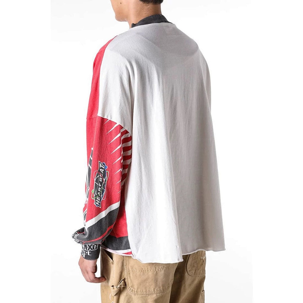Saint Michael Racing Patch Paneled Long Sleeve Sweatshirt