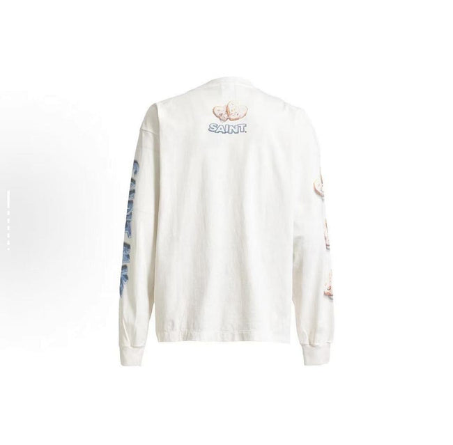 Saint Michael Angel Illustration & Sleeve Script Sweatshirt Main Image