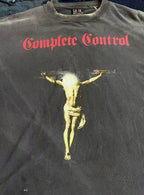 Saint Michael Gothic Figure & Text Print Sweatshirt