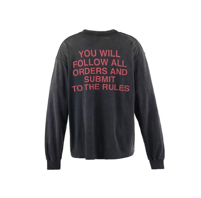 Saint Michael Gothic Figure & Text Print Sweatshirt Main Image
