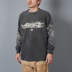 Saint Michael Graphic Emblem & Sleeve Print Sweatshirt
