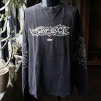 Saint Michael Graphic Emblem & Sleeve Print Sweatshirt