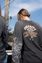Saint Michael Graphic Emblem & Sleeve Print Sweatshirt