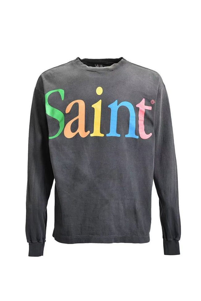 Saint Michael Colorful Arch Logo Distressed Sweatshirt Main Image