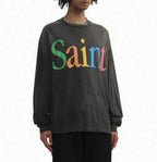 Saint Michael Colorful Arch Logo Distressed Sweatshirt