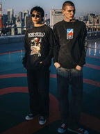 Saint Michael Flying Heart Graphic Vintage Sweatshirt