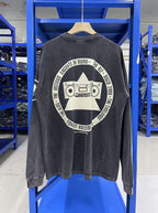 Saint Michael Distressed KLF Block Typography Sweatshirt