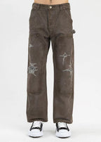 Saint Michael NST018 Distressed Workwear Straight Pants