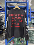 Saint Michael Photo Print & Slogan Typography Sweatshirt
