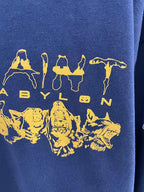 Saint Michael Sleeve Print & Back Emblem Vintage Sweatshirt