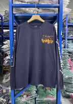 Saint Michael Sleeve Print & Back Emblem Vintage Sweatshirt