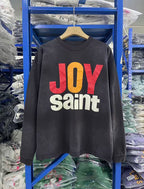 Saint Michael Joy Saint Slogan Print Vintage Sweatshirt