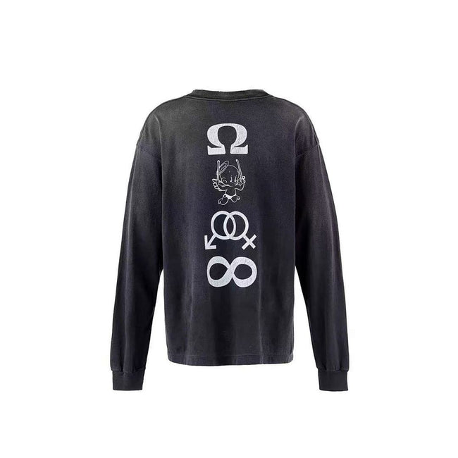 Saint Michael Sword Graphic & Text Long Sleeve Sweatshirt Main Image