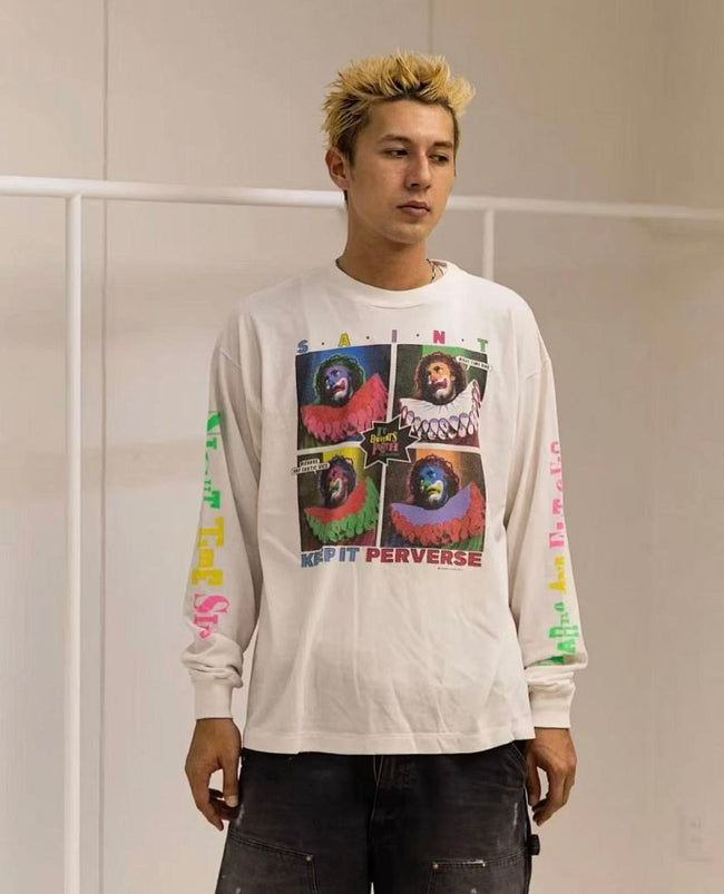 Saint Michael Pop-Art Collage Printed Sweatshirt Main Image