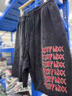 Saint Michael Distressed Vintage Effect Gothic Text Sweat Shorts