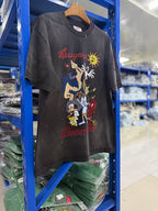 Saint Michael Illustrated Skull Graphic Tee