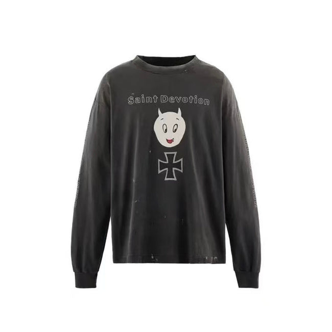 Saint Michael Devil Illustration Graphic Sweatshirt Hover Image