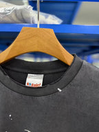 Saint Michael Distressed Minimalist Logo Sweatshirt
