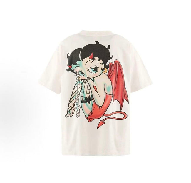 Saint Michael Devil Boop Graphic Double-Sided T-Shirt Main Image